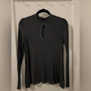 Long sleeve mock neck shirt